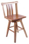 1425 25" Lodge Live Edge Bar Stool with 360 Degree Swivel
