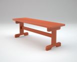 1727 Modern Rounded Trestle Backless 4' Bench