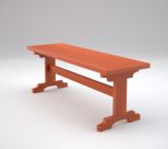 2227 Modern Stepped Trestle Backless 4' Bench