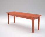0727 Tapered Leg Backless 4' Bench