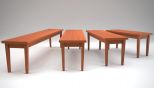 0927 Tapered Leg Backless 6' Bench